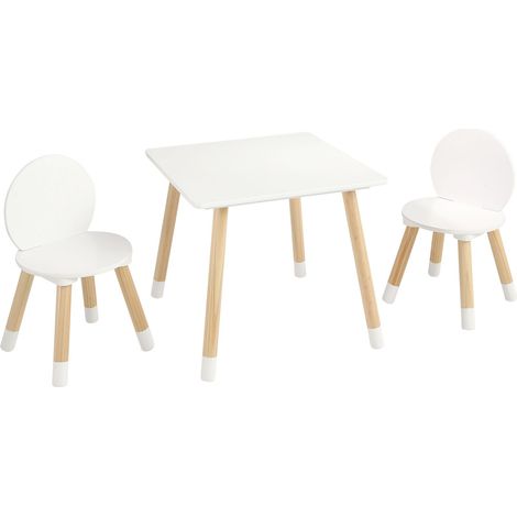 Table et 2 chaises pour enfants, ensemble multifonctionnel pour activités créatives, lecture et apprentissage. (1/5)