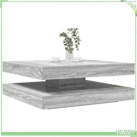 Table basse - 3321356 - Rotative 360° - 90x90 cm - Sonoma gris (1/5)