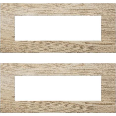 gloca Placche Plastica Compatibili Arké (2 Pezzi Legno Scuro, 7 Posti) (1/4)