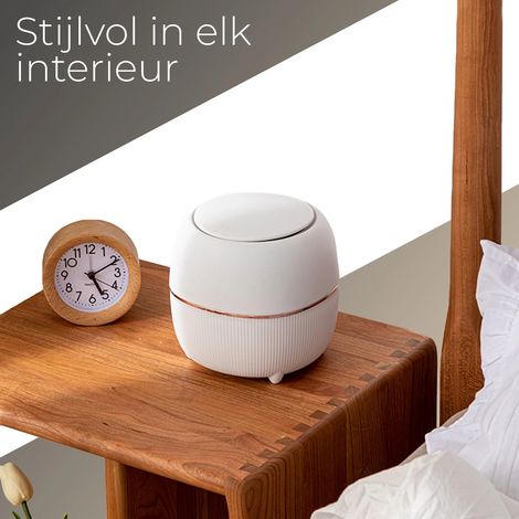 Petite poubelle de table blanche avec couvercle mini poubelle design pour comptoir bureau salle de bain cuisine et table poubelle compacte pour déchets du quotidien (1/3)