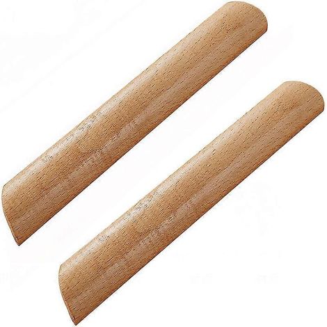 Set mit 10 fächerförmigen Holzgriffen für Schubladen oder Kleiderschränke, inklusive Schrauben, 192 mm Lochabstand