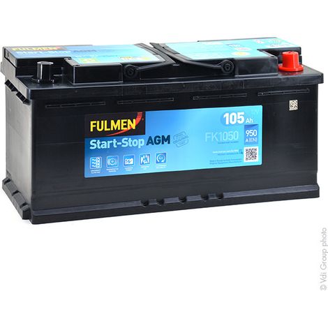 Fulmen - Batterie voiture FULMEN Start-Stop AGM EK1050 / FK1050 12V 105Ah 950A (1/3)