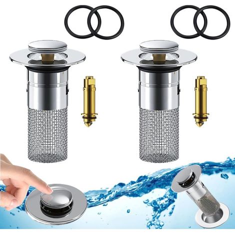 Kitchen Sink Strainer, 34-40mm Pop-Up Drain Kitchen Sink Stopper with Bathtub Hair Filter (1/5)