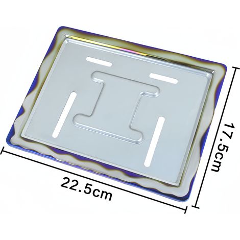 In stock Thai motorcycle license plate frames, blued license plate frames, stainless steel license plate borders. (1/4)