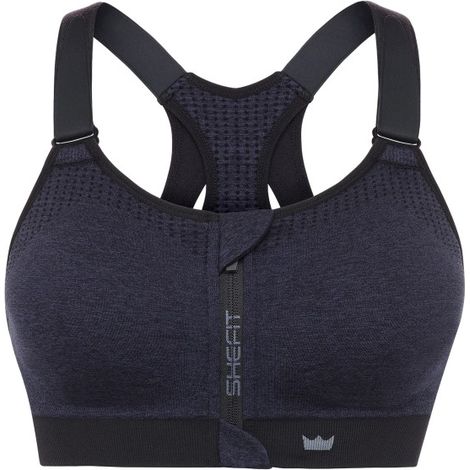SHEFIT MARINEBLAUER SPORT-BH MIT NIEDRIGER HALTUNG, 6XL