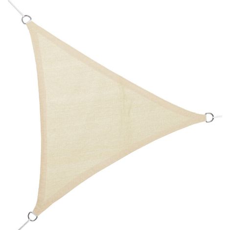 ACKERMAN - Voile d'ombrage triangulaire beige 150 g/m², 3,6 x 3,6 x 3,6 m, pour terrasse et jardin (1/3)