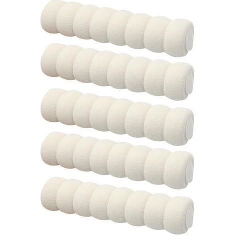 [NEVER USED] Set of 5 soft foam protective covers for door handles, anti-static and anti-collision, white