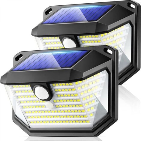 Outdoor solar lights with motion detector, IP65 waterproof wall light, 3 modes, 178 LEDs (1/5)