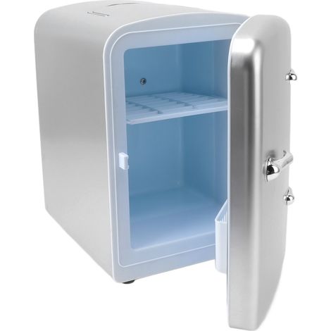 Mini-réfrigérateur portable de voyage pour voiture, 36 W, 4 L, capacité 6 canettes, silencieux, avec adaptateur allume-cigare 12 V CC, idéal pour les soins de la peau et les en-cas. Alimentation 100-2 (1/5)