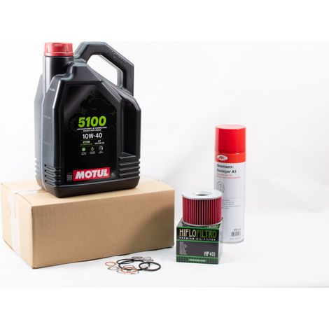Kit Entretien Vidange Standard pour HONDA GL 1000 Z Goldwing de 1979 - MOTUL 5100 10W40 4L
