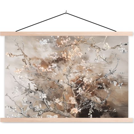 TEXTILE WALL ART Almond Blossom - Art - Van Gogh - Beige - Abstract 60x40 cm