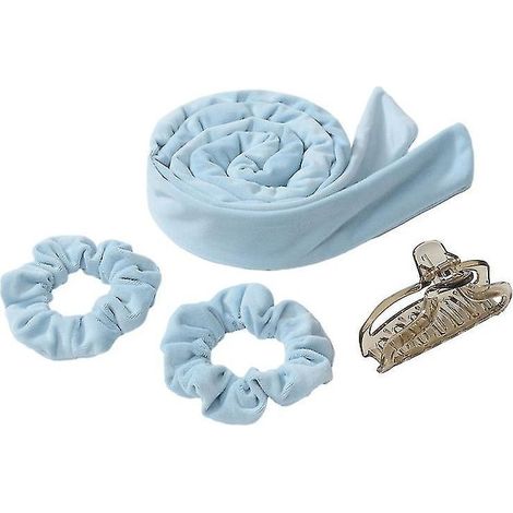 Fer à friser sans chaleur, bandeau à ondulations naturelles - bleu