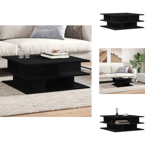 Table basse noir 70x70x29 cm bois d'ingénierie - Table Basse - Meuble Salon - Table D'appoint - Design Moderne - Bois D'ingénierie (1/5)