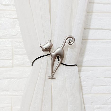 Magnetic Curtain Tiebacks Packages, Magnetic Curtain Tiebacks, Curtain Buckle, Lovely Cat Pattern, Curtain Tiebacks, Curtain Accessories for Home, Living Room, Bedroom, Office YMYNY (1/3)