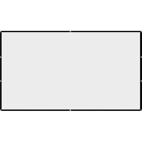 Ecran De Projection - Portable Pliable - 160 x 90 cm - Pour Salle De Cinema Maison Extérieur Camping Bureau - 1 Pièce