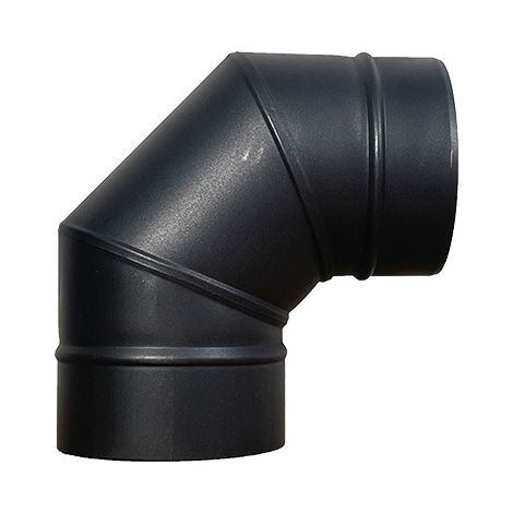 [JAMAIS UTILISÉ]Coudes de cheminée en acier inoxydable double paroi noir mat pour installation poêle à bois accessoires montage