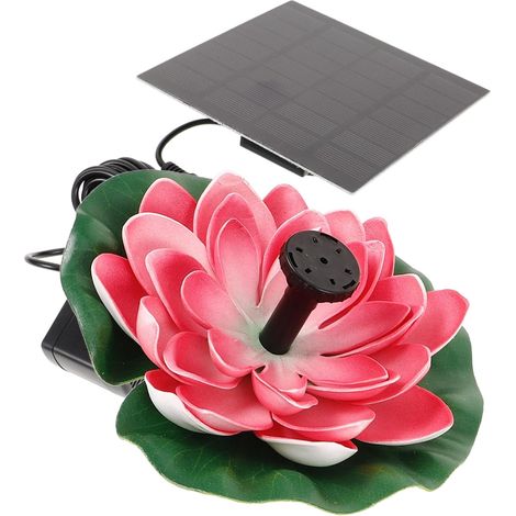 Fontaine Solaire Flottante Lotus Décorative pour Jardin Pompe Solaire Étanche sans Batterie Aménagement Extérieur pour Bassin et Patio Motif Fleur Résistante (1/5)