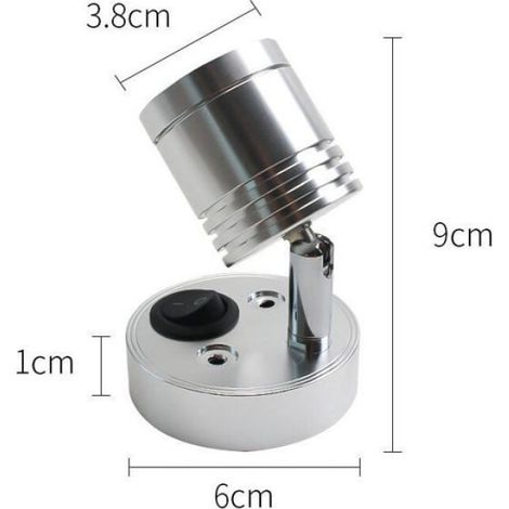 Applique murale 12V RV Léger Yacht Bateau Aluminium 3000K Blanc chaud Liseuse (1/2)