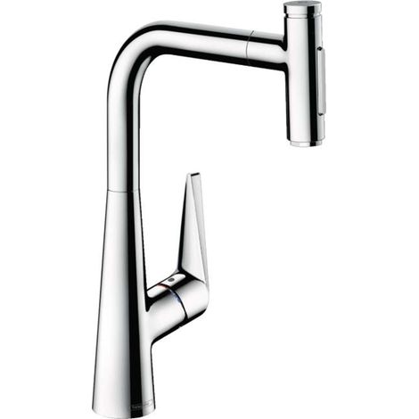 Hansgrohe Talis Select M51 - Spültischarmatur M5117-H300 mit ausziehbarer Geschirrbrause, sBOX, verchromt 73867000 (1/5)