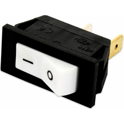 INTERRUTTORE SEMPLICE 12X27mm 0-1 bianco UNIVERSALE 10AMP