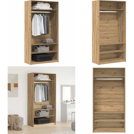 vidaXL Kleiderschrank Artisan-Eiche 100x50x200 cm Holzwerkstoff (1/5)