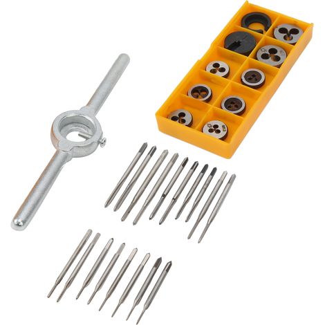 30-teiliges Gewindebohrer-Set aus HSS-Gewindeschneidplatten, manuelles Gewindeschneidwerkzeug, Industriebedarf (1/5)