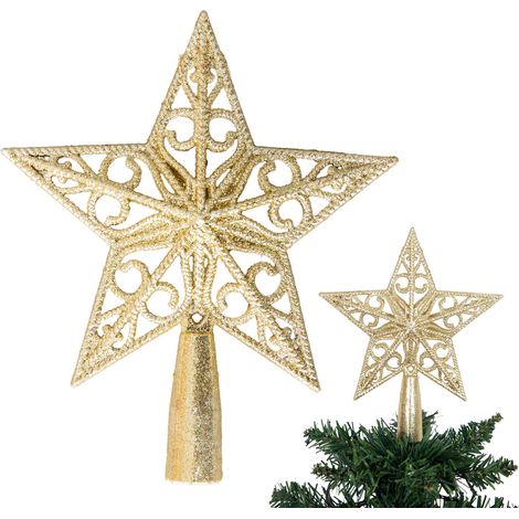 14.5cm Star Tree Topper Gold (1/5)