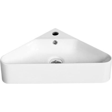 Lavabo d'angle SAT Mood 56x34 cm avec trop-plein (SATM5634) (1/2)