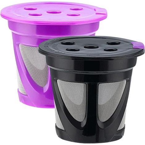 Packung mit 2 wiederverwendbaren K-Cups Kaffeefiltern, nachfüllbare Kapseln für Espressomaschinen (1/5)