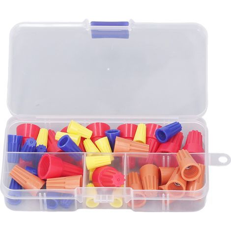 Connecteur de fil torsadé, écrou à capuchon électrique, 4 Types de vis à extrémité fermée sur assortiment de terminaux, 40 pièces (1/5)