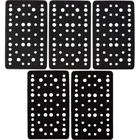 Supporto protettivo 80 x 133 mm, 54 fori, 5 pezzi, per la protezione di dischi abrasivi autoadesivi (1/3)