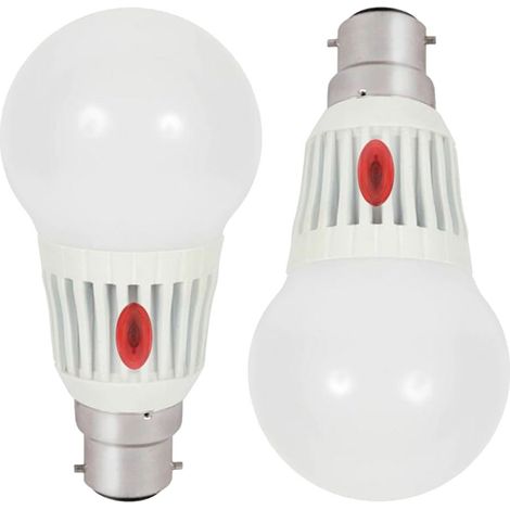 Litecraft 7W B22 Bayonet Cap Dusk Till Dawn LED Light Bulb Warm White - 2 Pack
