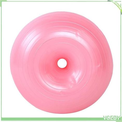 Balle de yoga en forme de donut - FAFEICY - 50 cm - PVC - Lignes antidérapantes - Pompe incluse (1/5)