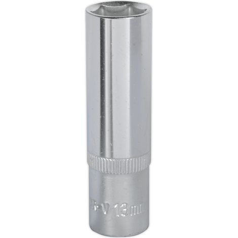 Sealey 13mm Deep 3/8""Sq Drive WallDrive Socket Chrome Hardened Tempered S3813D (1/2)