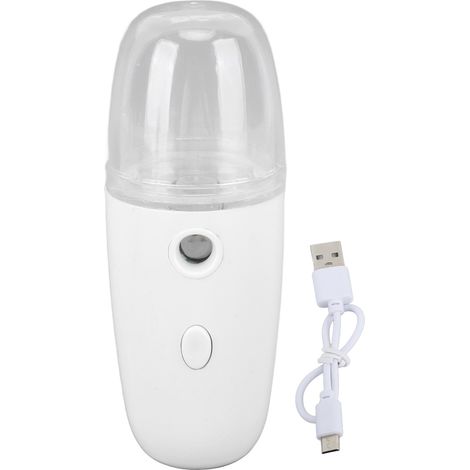 Brume faciale hydratante 30ml, spray vapeur portable 150mAh, humidificateur de visage pour randonnée, blanc (1/5)