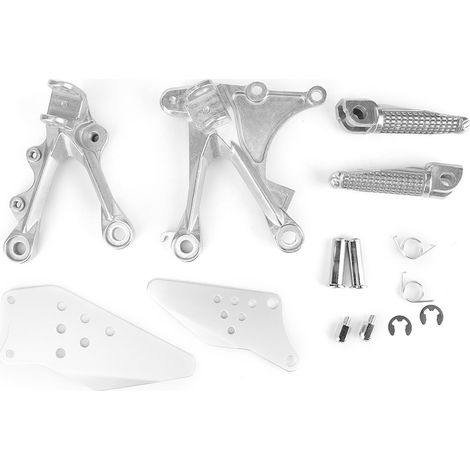 Repose-pieds avant pour moto avec kit de supports – Adapté pour Kawasaki Ninja ZX6R ZX636 – Aluminium – Ensemble complet