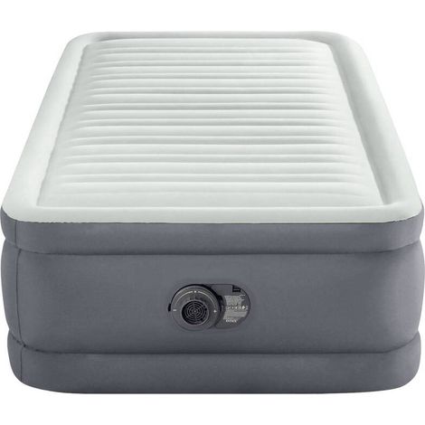 [NEUWERTIG] B-Ware Intex PremAire I Twin Luftbett mit Motorpumpe 99x191x46cm grau 136kg (1/2)