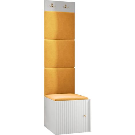 Conjunto para recibidor Hartford 386, Manila 32, 186x42x46cm, Aglomerado laminado, Tapiz, MDF, Montada en la pared, Colocada