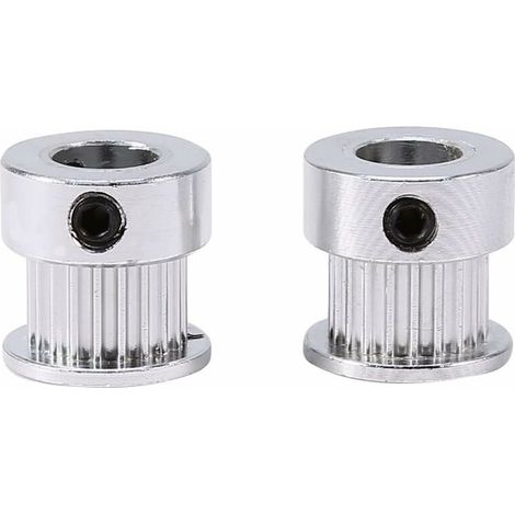 Roue de poulie de Courroie,2 pièces poulie GT2 20 Dents 8mm alésage 6mm Largeur Courroie de Distribution poulie Roue en Alliage d'aluminium pour imprimante 3D (1/5)