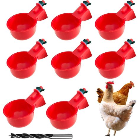 8 Pièce Abreuvoir Poules Abreuvoir Automatique Poule avec 1 Foret (1/5)