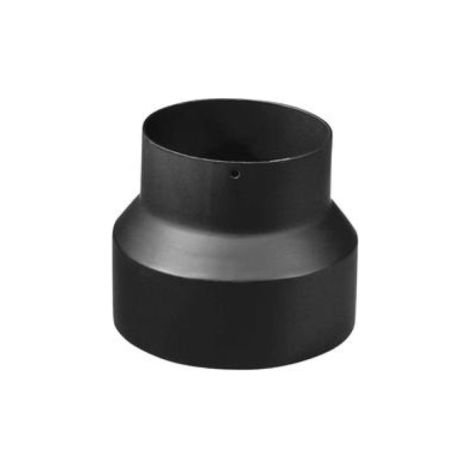 Réducteur de conduit 15 cm femelle – 12 cm mâle – Acier aluminisé noir pour ventilation intérieure – Installation facile