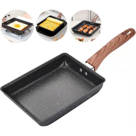 1 Stück 18 x 13 cm Antihaft-Tamagoyaki-Pfanne All-in-One-Tamagoyaki-Pfanne für japanische Omeletts Antihaft-Pfannkuchen und Eierpfanne für Gas (1/5)
