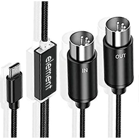 MIDI-zu-USB-C-Typ-C-Kabel, USB-MIDI-Konverter mit Kontrollleuchte für elektronische Orgeln und Computer (1/5)