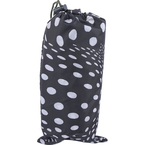 Tapis de sol extérieur triangulaire portable coupe-vent avec auvent et protection solaire extra large pour le camping (noir et blanc 444M) (1/5)