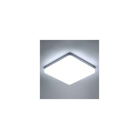 Quadratische LED-Deckenleuchte, 30 W, 4000 lm, Schutzart IP56, 6500 K, geeignet für Badezimmer, Wohnzimmer, Küche, Schlafzimmer, Flur, Balkon, Garage, 25 cm – Crezuo