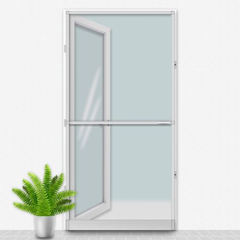 Porte Moustiquaire 100x215 cm Gris (1/5)