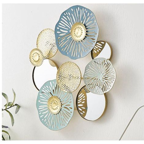 Décoration murale en métal, fond décoratif, ornement de 22 cm (1/5)