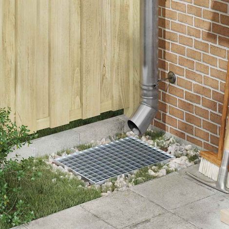 vidaXL Grille Argent 50 x 35 x 2 cm Acier galvanisé à chaud