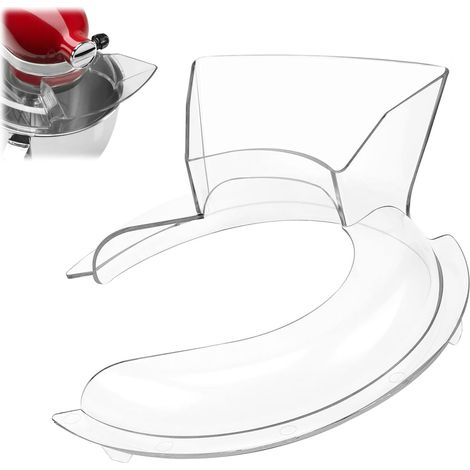 Tapa antisalpicaduras con ranura de llenado, transparente, accesorio KitchenAid, diámetro de 21,3 cm, para batidora, picadora de carne y máquina de leche de soja.