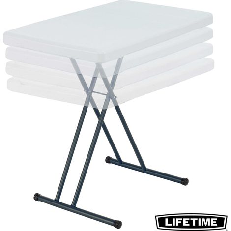 Lifetime – Table de jardin pliante ajustable en hauteur – Polyéthylène haute densité – Cadre acier thermolaqué – 28241 (1/5)